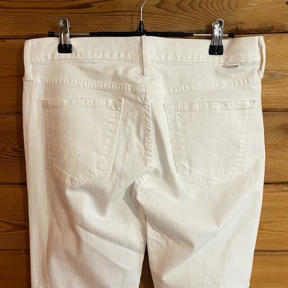 Mother NWT Pony Boy Fray White Jeans Size 29 - Picture 6 of 9